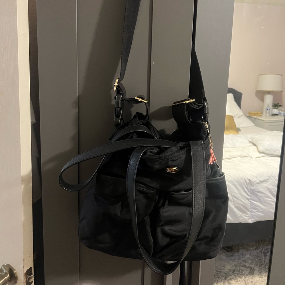 Tory Burch Black Nylon Diaper Bag Like new!